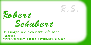 robert schubert business card